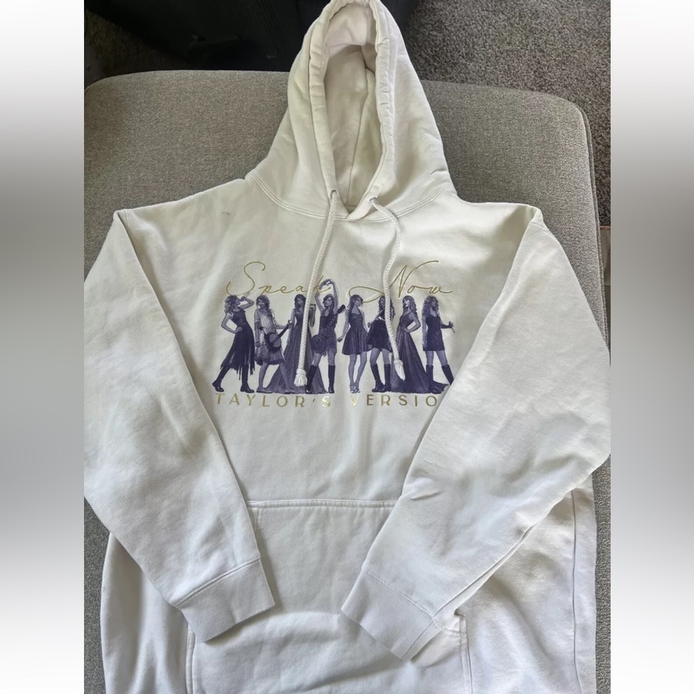 Taylor Swift Speak Now (Taylor's Version) Tour Outfit Beige Hoodie Size XL